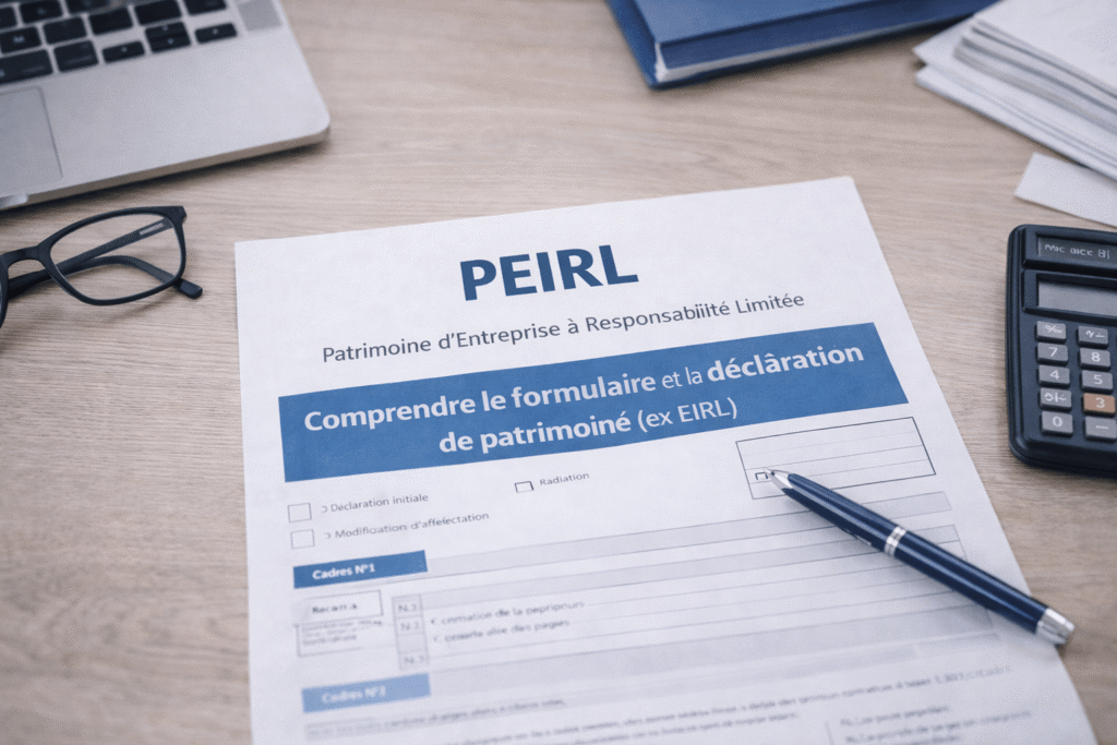 PEIRL : comprendre le formulaire et la déclaration de patrimoine (ex EIRL)