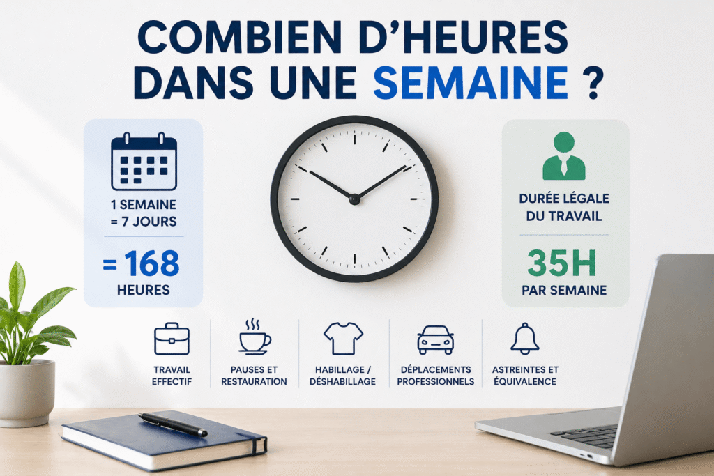 Combien d’heures dans une semaine ? Durée légale du travail et règles en France