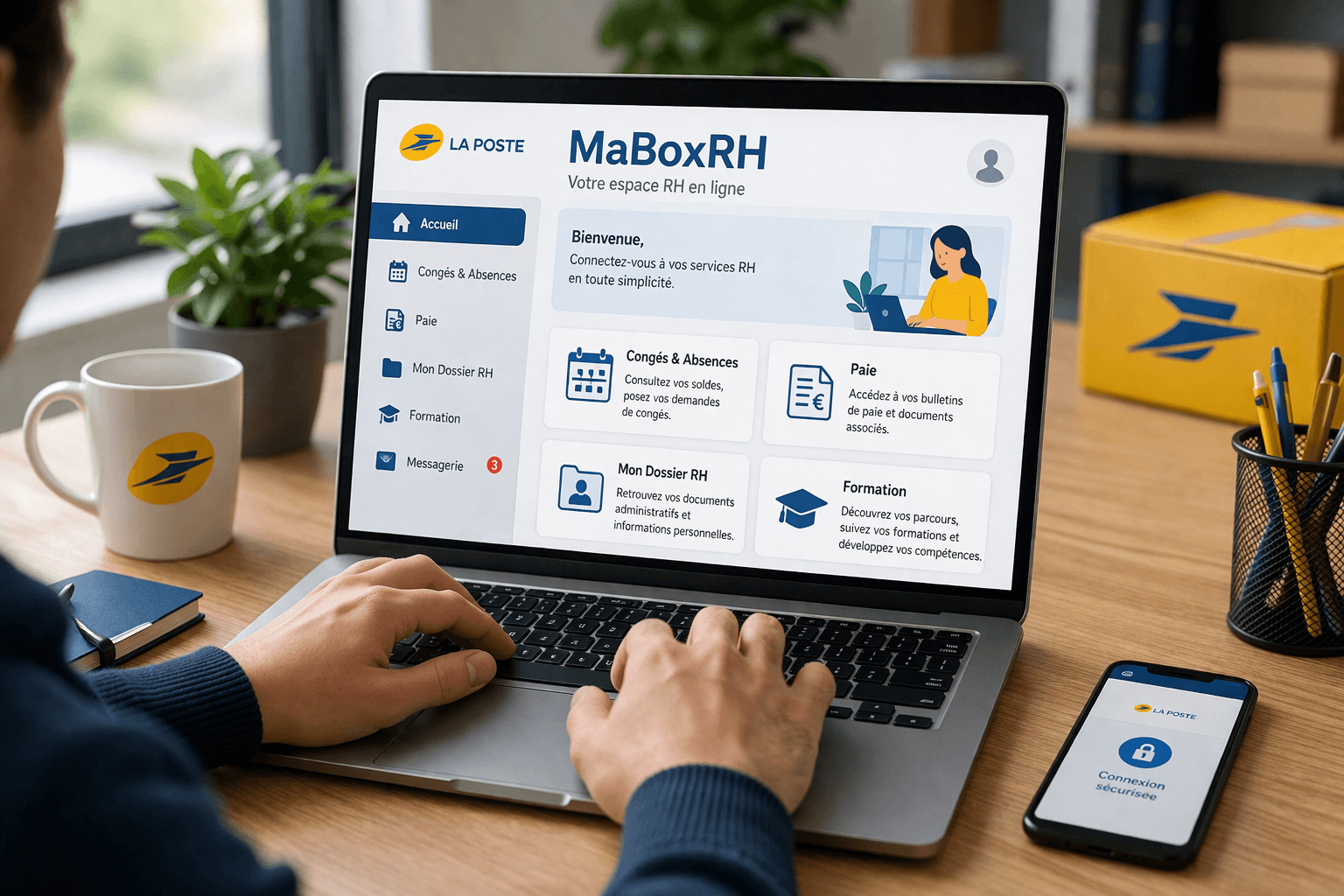 MaBoxRH : connexion, fonctionnement et utilisation pour les postiers