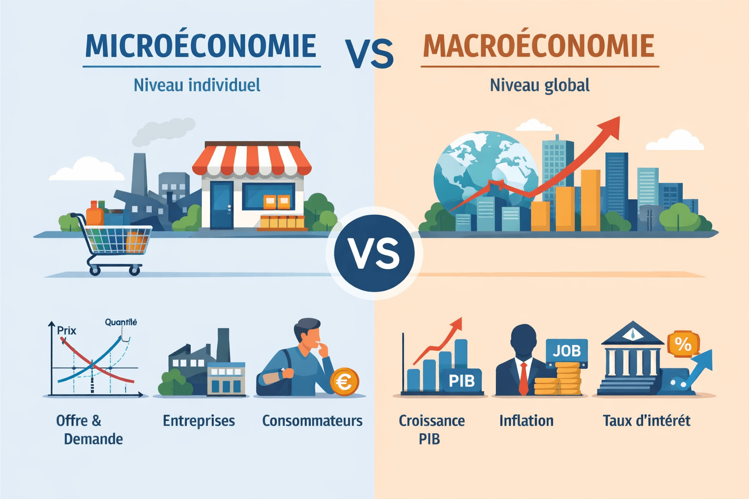 Microéconomie et macroéconomie : comprendre les différences pour mieux investir