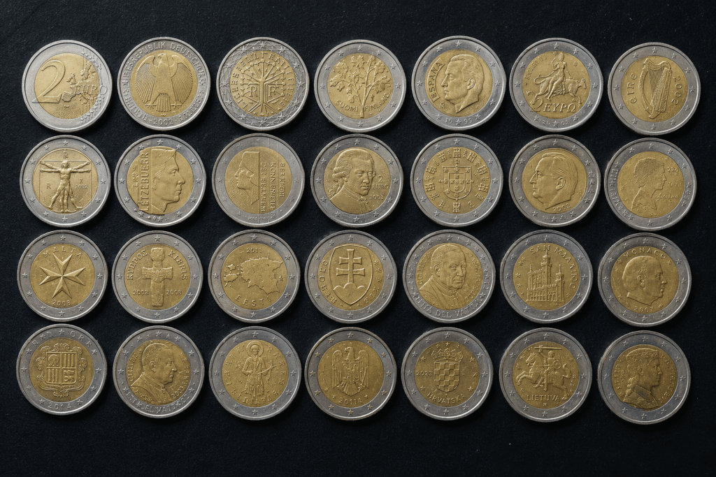 Toutes les pièces de 2 euros de tous les pays