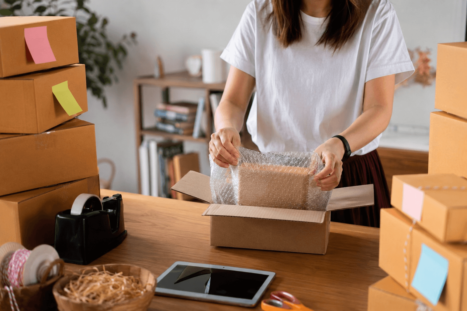 Travailler à domicile dans l’emballage